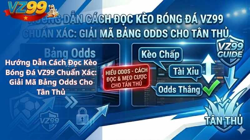 Hướng Dẫn Cách Đọc Kèo Bóng Đá VZ99 Chuẩn Xác: Giải Mã Bảng Odds Cho Tân Thủ Hướng Dẫn Cách Đọc Kèo Bóng Đá VZ99 Chuẩn Xác: Giải Mã Bảng Odds Cho Tân Thủ