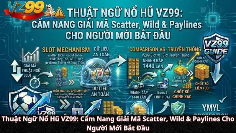 Thuật Ngữ Nổ Hũ VZ99: Cẩm Nang Giải Mã Scatter, Wild & Paylines Cho Người Mới Bắt Đầu Thuật Ngữ Nổ Hũ VZ99: Cẩm Nang Giải Mã Scatter, Wild & Paylines Cho Người Mới Bắt Đầu