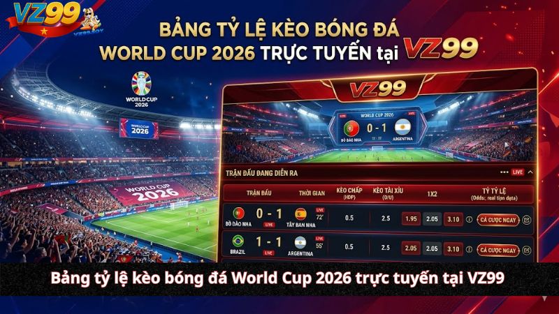 Kèo World Cup 2026 VZ99: Hạ Tầng Odds API Siêu Tốc & Giải Pháp Cá Cược Thể Thao Đột Phá Bảng tỷ lệ kèo bóng đá World Cup 2026 trực tuyến tại VZ99